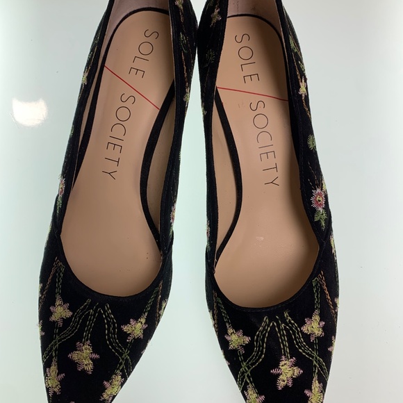 Sole Society So Edith Embroidered Suede Heels - Picture 7 of 7